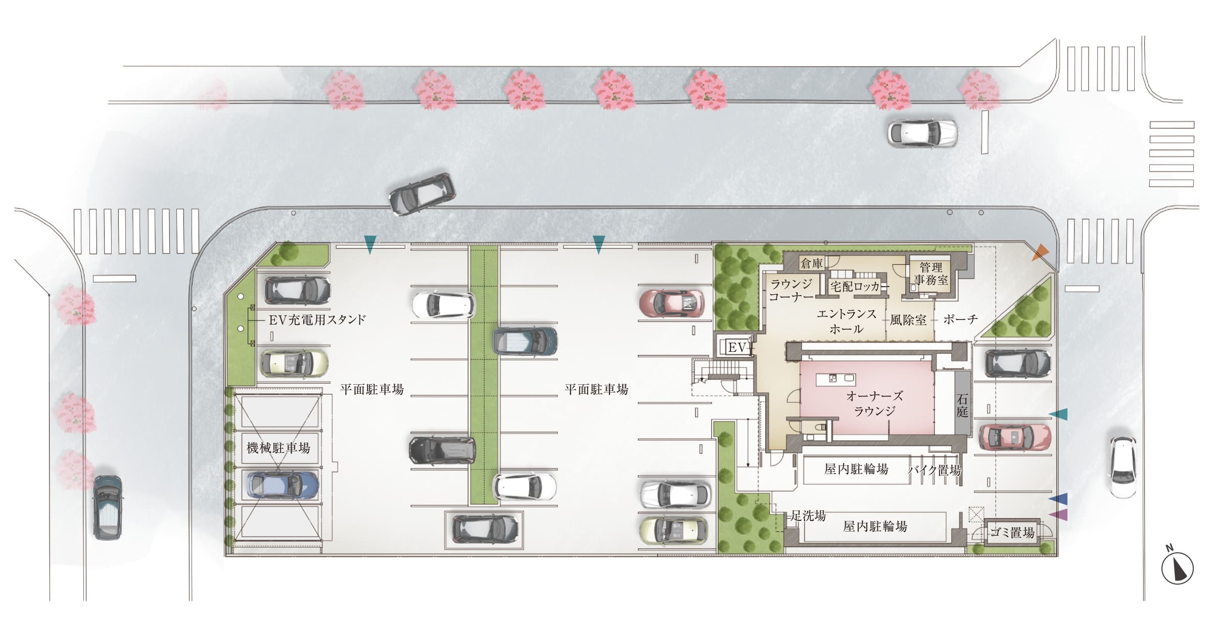 敷地配置図・1階平面図