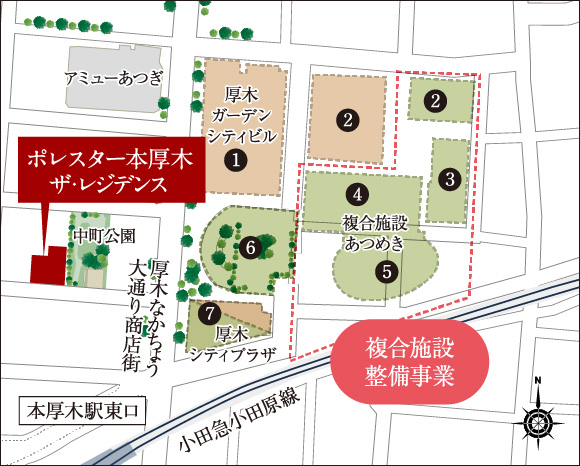 対象地区に立地する施設など