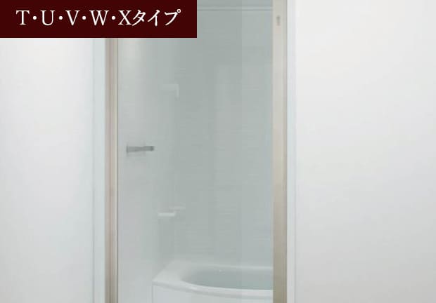 高級感を醸し出す強化ガラス（透明）ドア