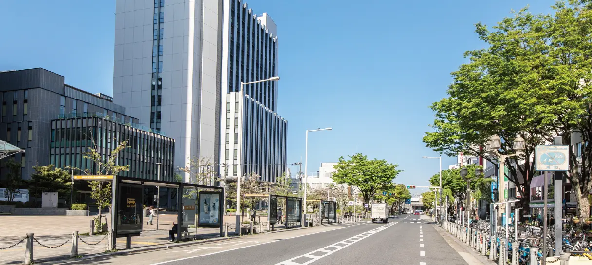 市役所前の大小路筋(徒歩15分/約1,180m)