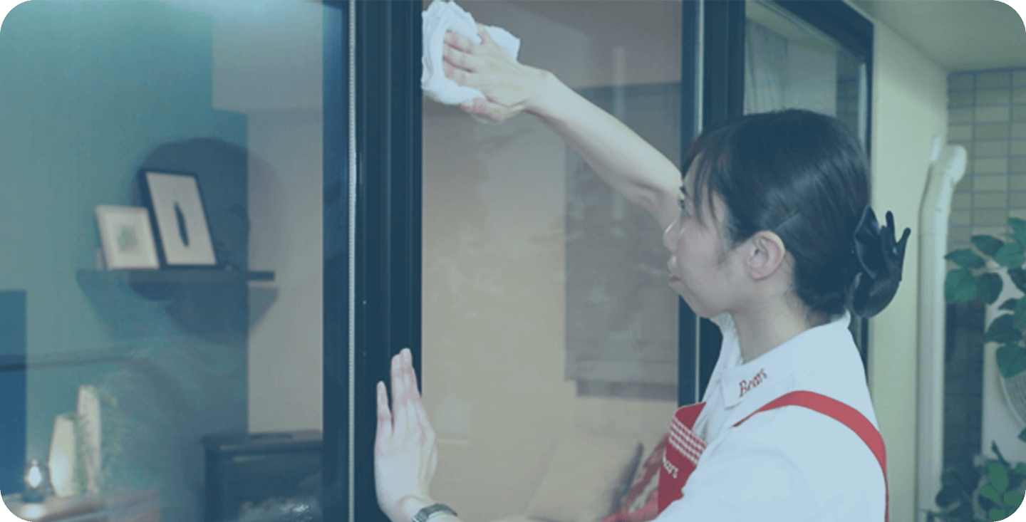 拭くときは常に一定方向で「上から下」が基本